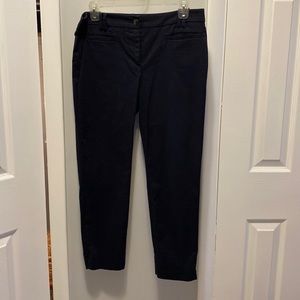 Black Ann Taylor Cropped Pants 4 Flat Front